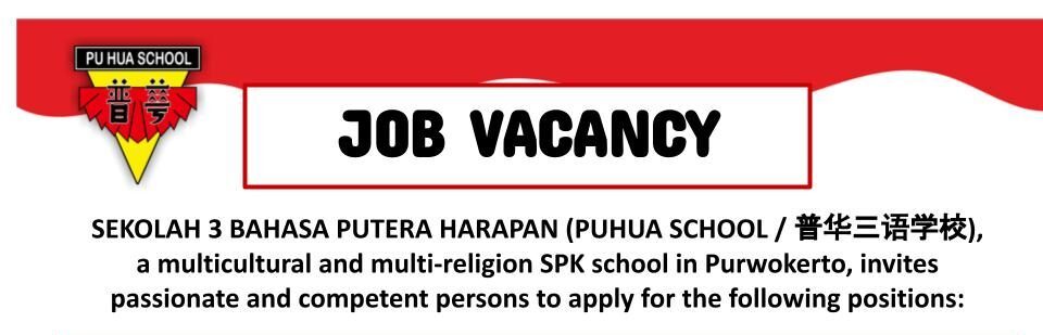 Lowongan Pekerjaan Pu Hua School Purwokerto