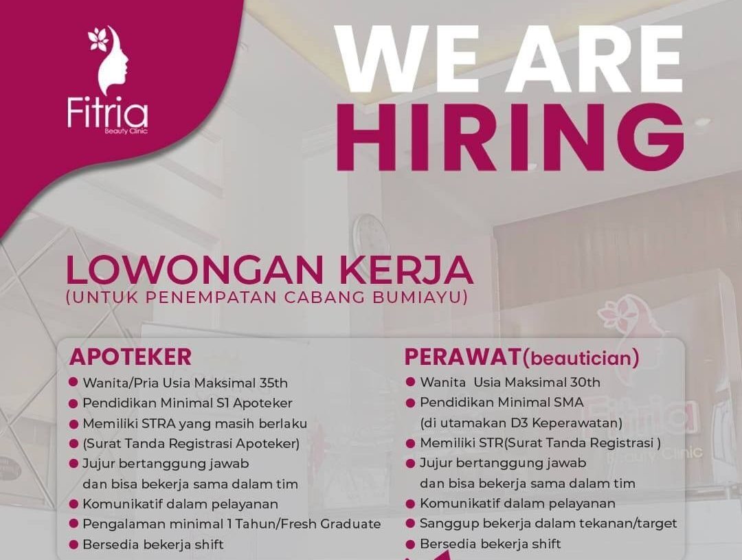 Lowongan Pekerjaan Fitria Beauty Clinic Bumiayu