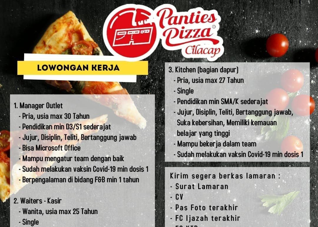 Lowongan Pekerjaan Panties Pizza Cilacap