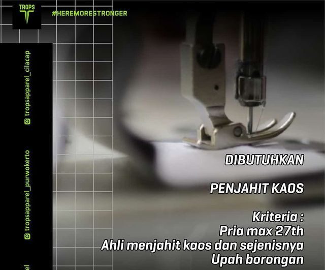Lowongan Pekerjaan Trops Purwokerto