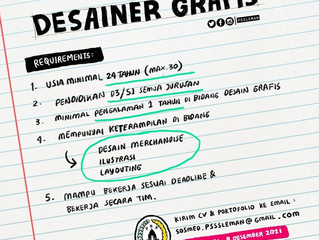 Lowongan Pekerjaan PSS Sleman