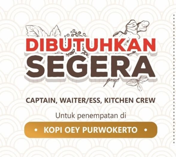 Lowongan Pekerjaan Kopi Oey Purwokerto