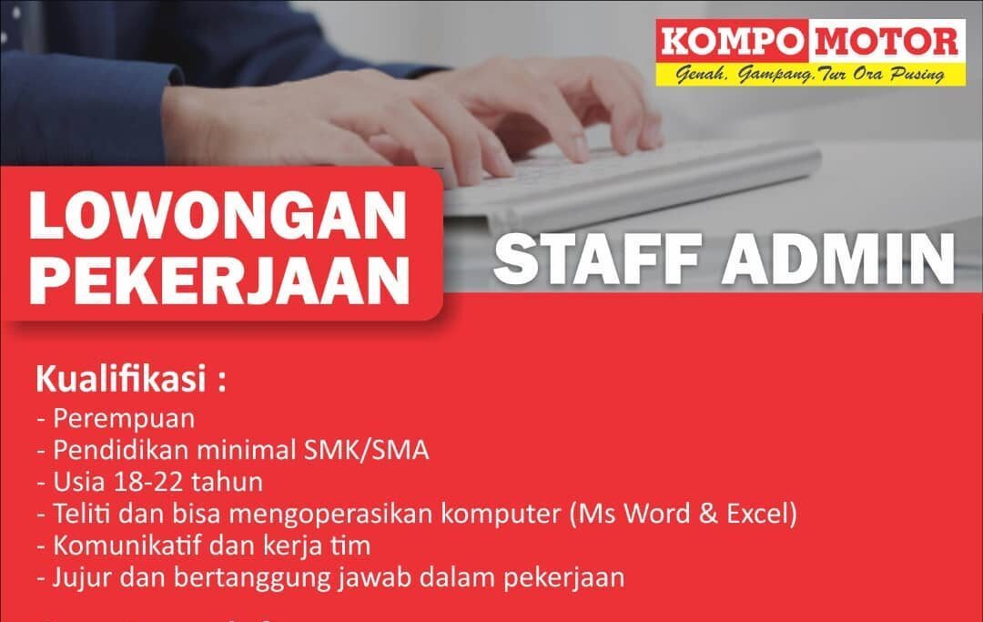 Lowongan Pekerjaan Kompo Motor Purbalingga