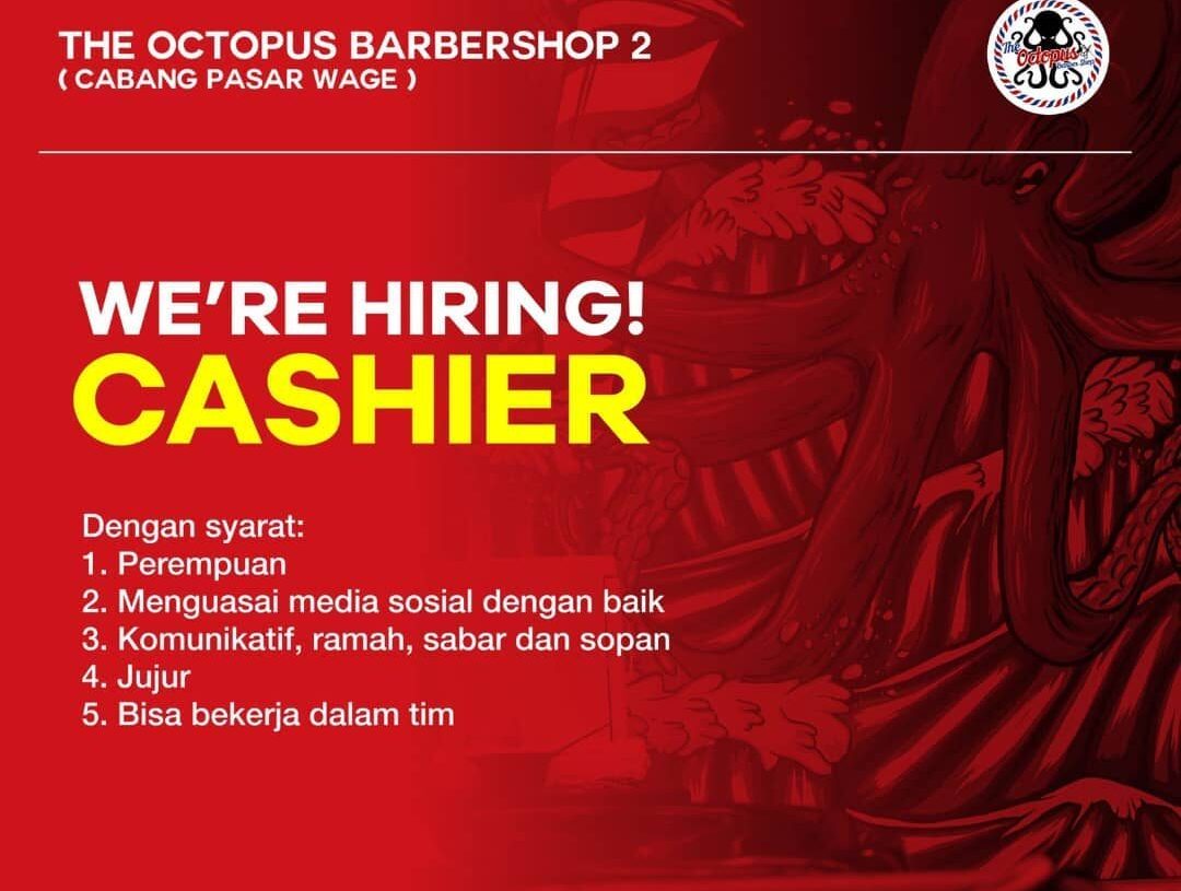 Lowongan Pekerjaan The Octopus Barbershop 2 (Pasar Wage)