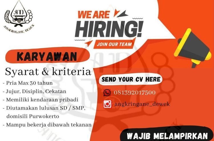 Lowongan Pekerjaan Angkringane Dewek Purwokerto