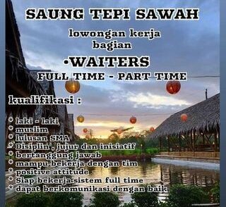 Lowongan Pekerjaan Saung Tepi Sawah Purwokerto