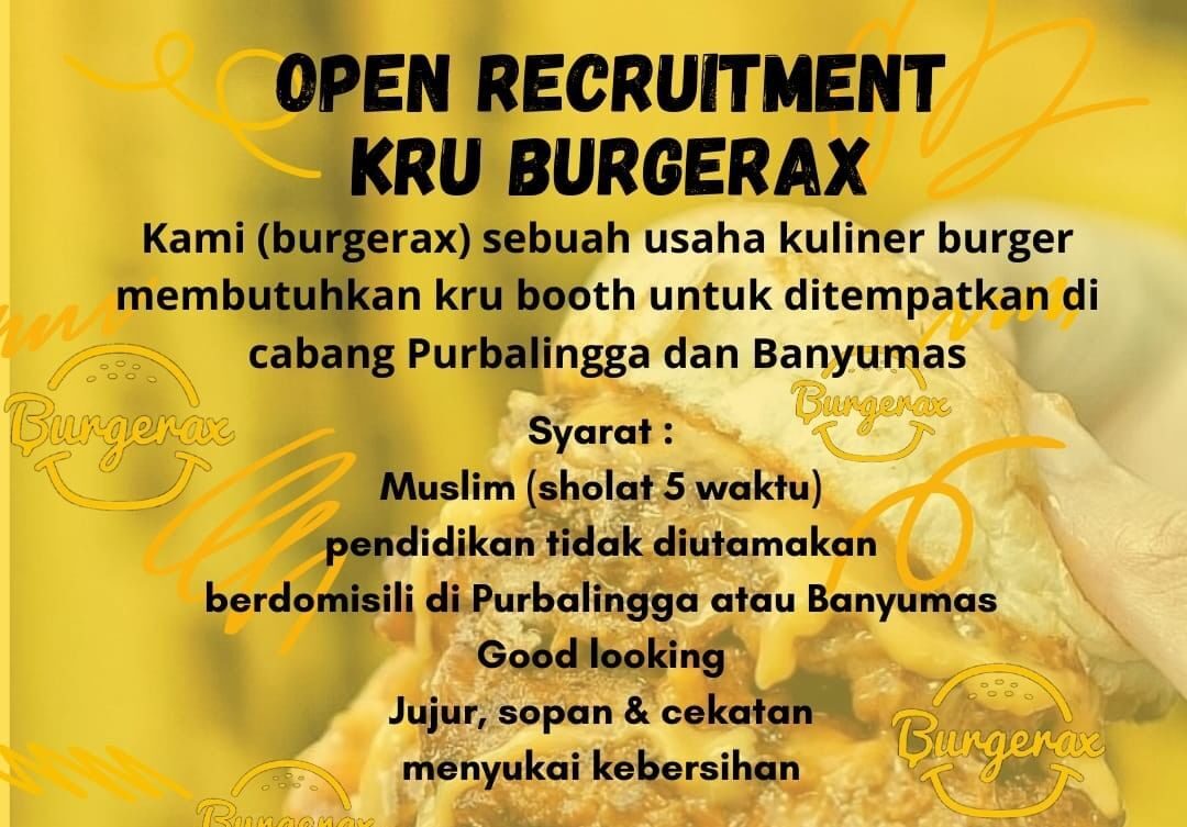 Lowongan Pekerjaan Burgerax