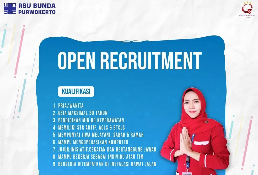 Lowongan Pekerjaan RSU Bunda Purwokerto
