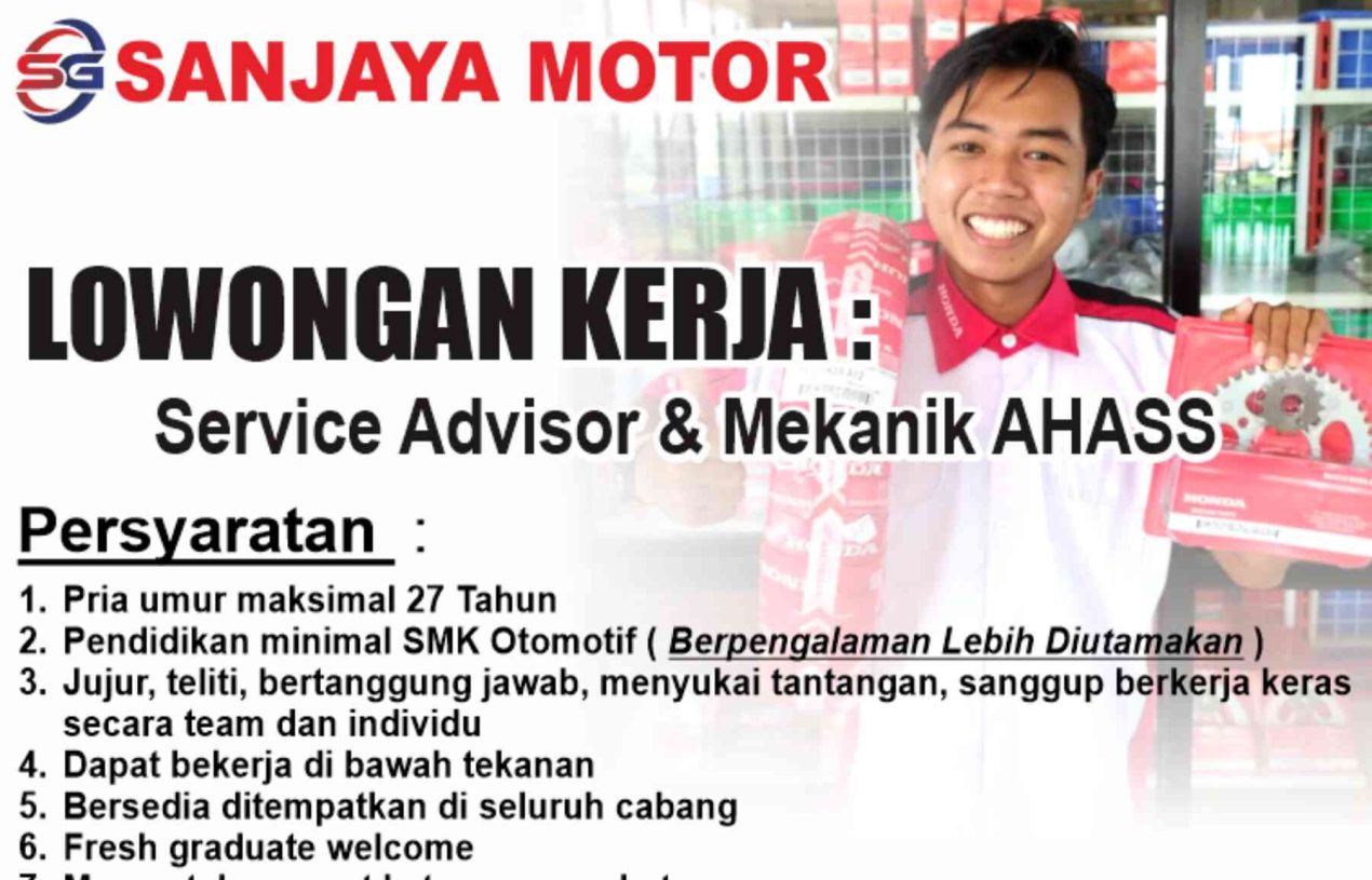 Lowongan Pekerjaan Sanjaya Motor Purwokerto