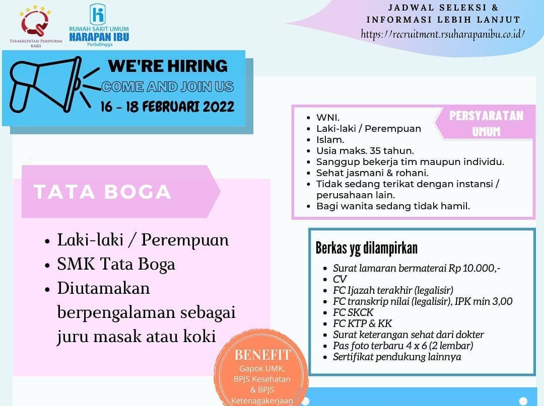Lowongan Pekerjaan RS Harapa Ibu Purbalingga