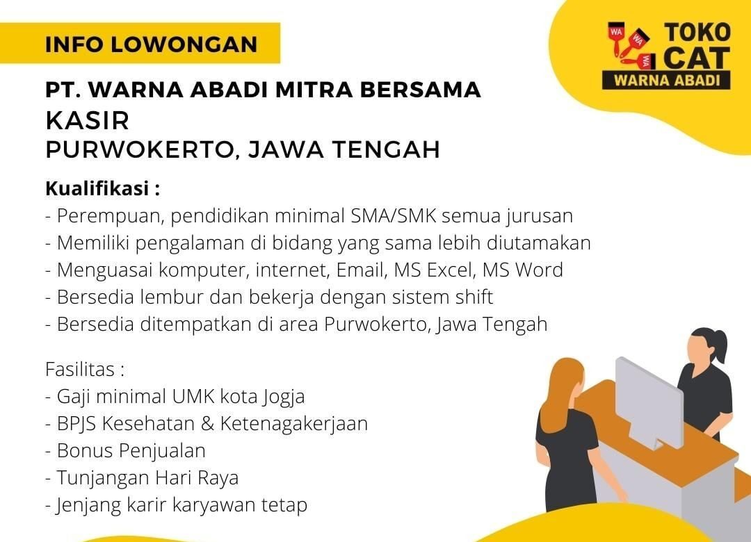 Lowongan Pekerjaan PT Warna Abadi Mitra Bersama (Toko Cat Warna Abadi)