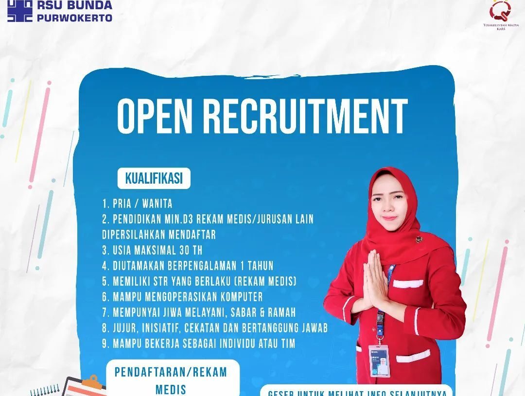 Lowongan Pekerjaan RSU Bunda Purwokerto