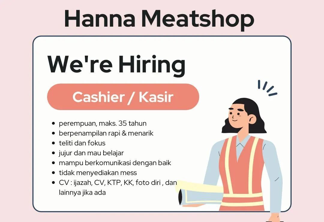 Lowongan Pekerjaan Hanna Meatshop Purwokerto