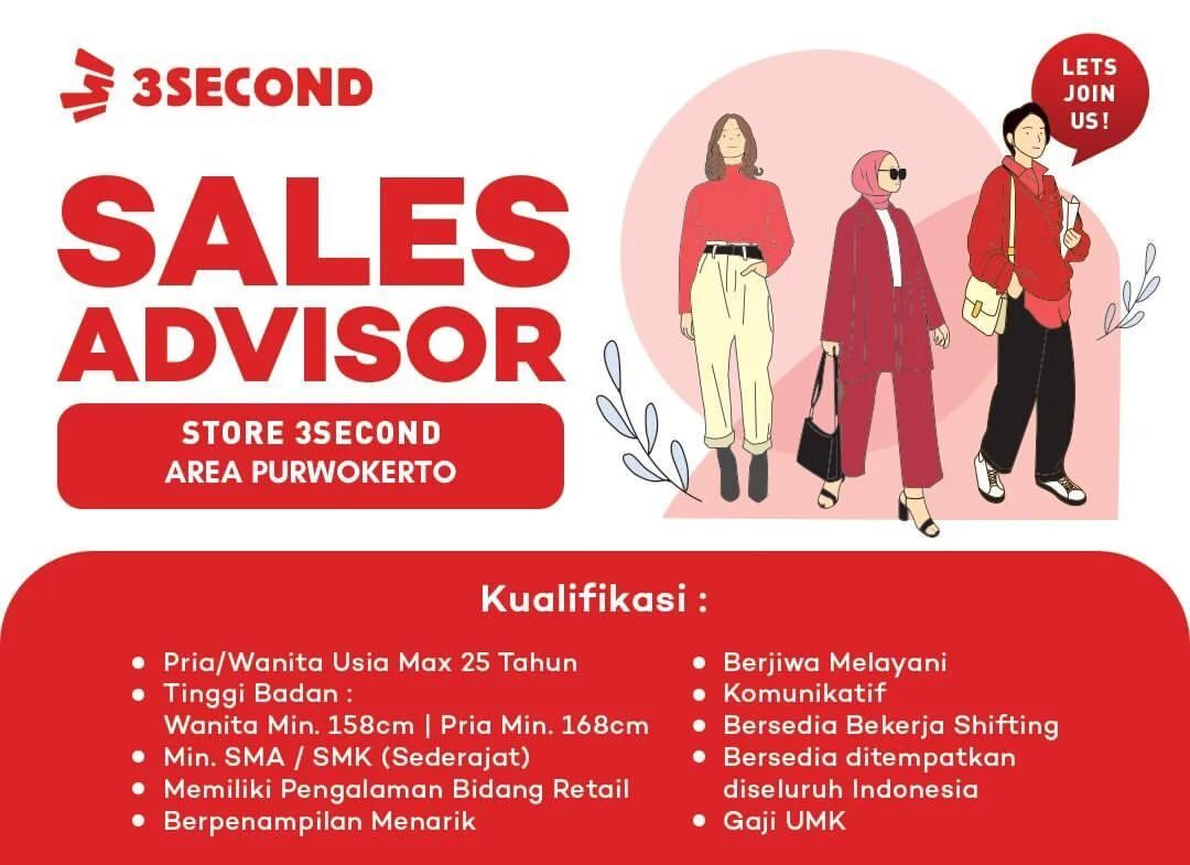 Lowongan Pekerjaan 3Second Purwokerto