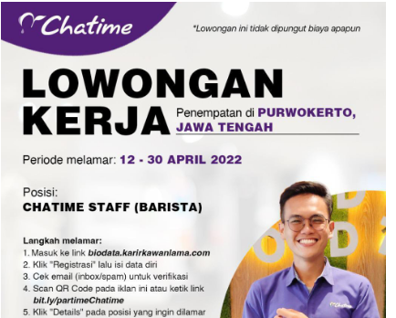 Lowongan Pekerjaan Chattime Purwokerto