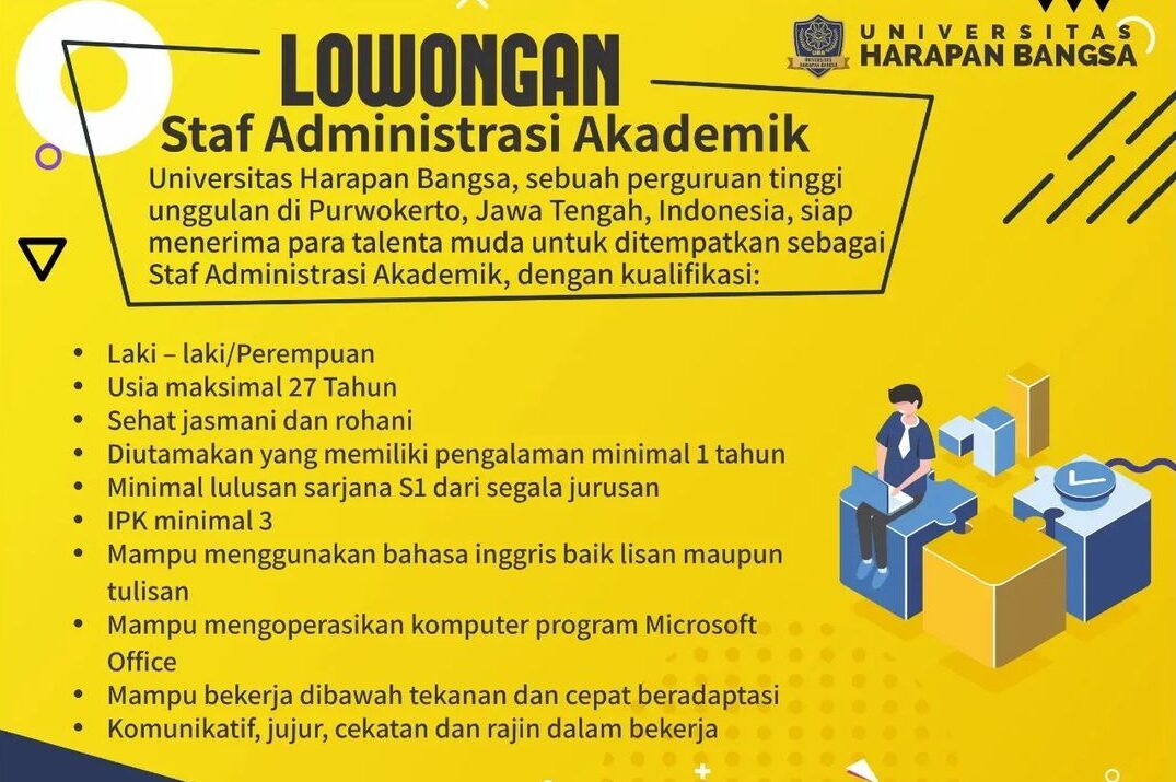 Lowongan Pekerjaan Universitas Harapan Bangsa Purwokerto