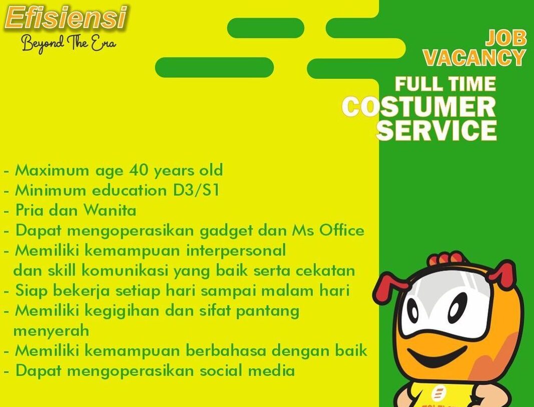 Lowongan Pekerjaan Efisiensi