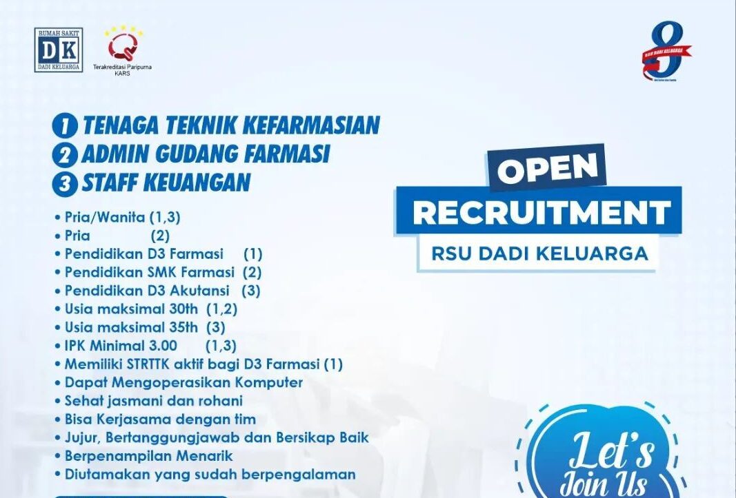 Lowongan Pekerjaan RSU Dadi Keluarga Purwokerto