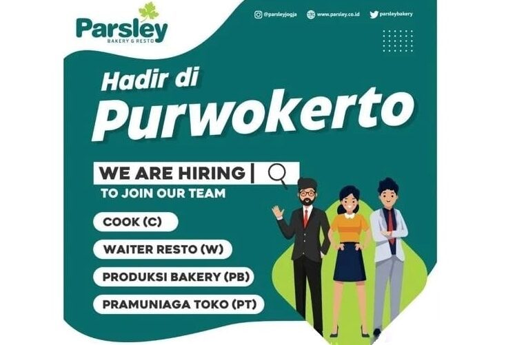 Lowongan Pekerjaan Parsley Bakery & Resto Purwokerto
