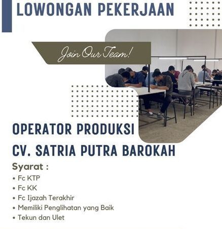 Lowongan Pekerjaan CV. Satria Putra Barokah