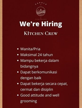Lowongan Pekerjaan Sakala Tea House Purwokerto