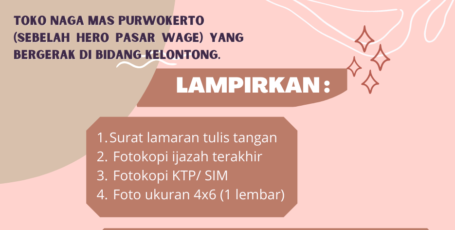 Lowongan Pekerjaan Toko Naga Mas Purwokerto