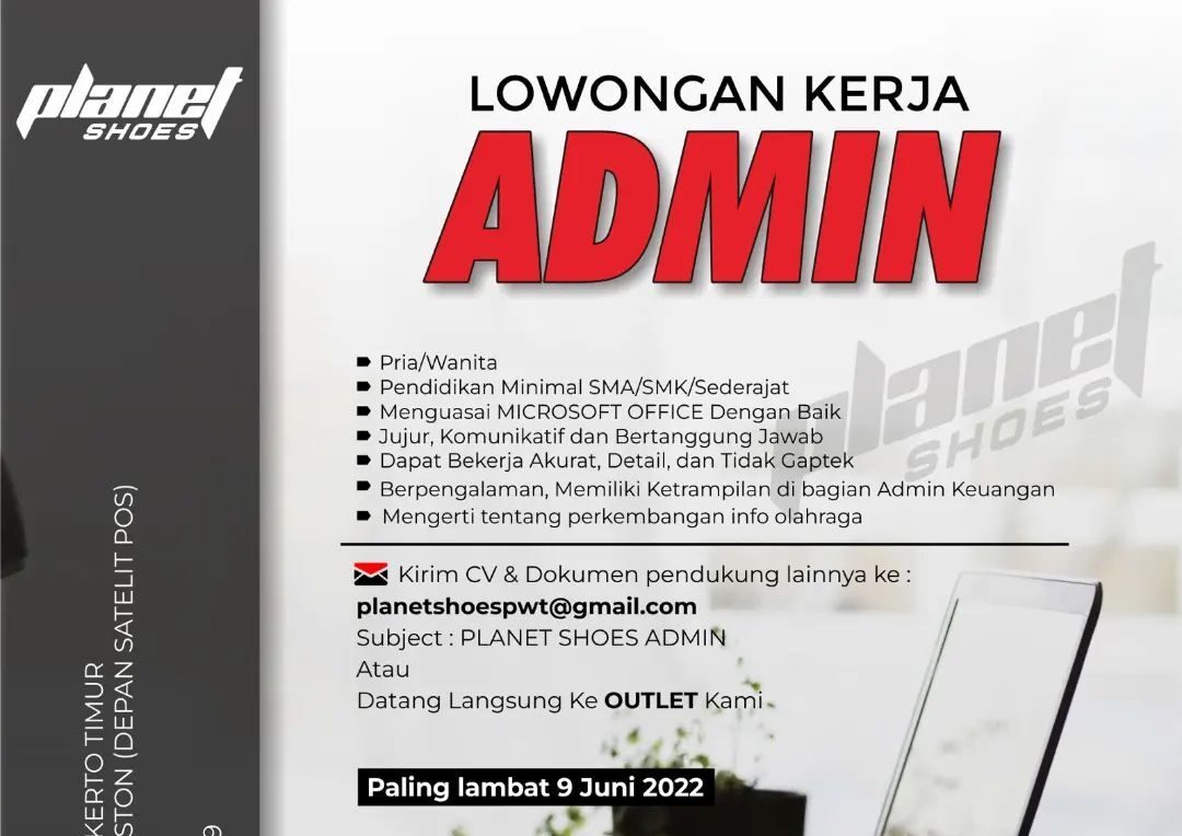 Lowongan Pekerjaan Planet Shoes Purwokerto