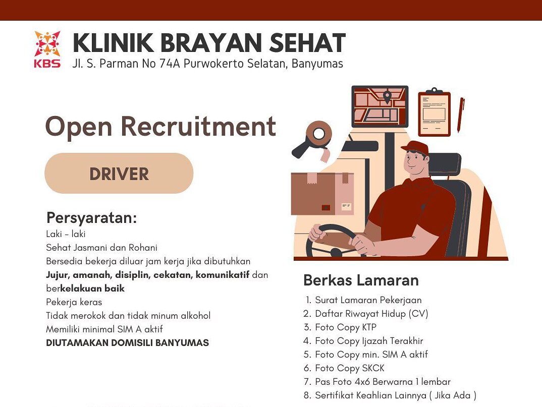 Lowongan Pekerjaan Klink Brayan Sehat Purwokerto