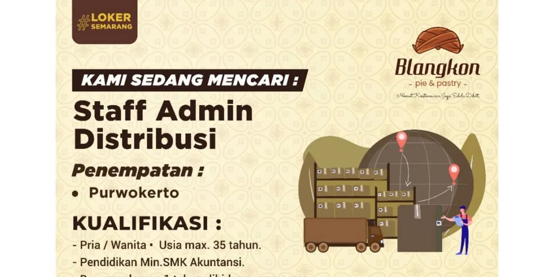Lowongan Pekerjaan Blangkon Pie & Pastry