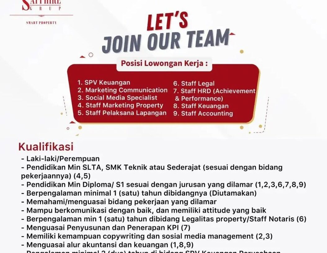 Lowongan Pekerjaan Sapphire Group