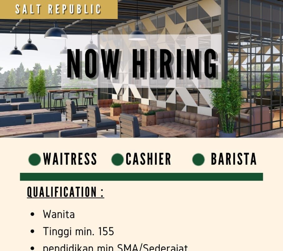 Lowongan Pekerjaan Salt Republic Purwokerto