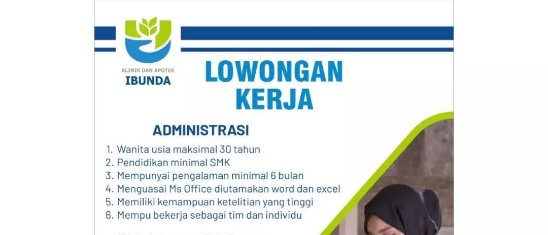 Lowongan Pekerjaan Klinik dan Apotek Ibunda Kelampok, Bajarnegara