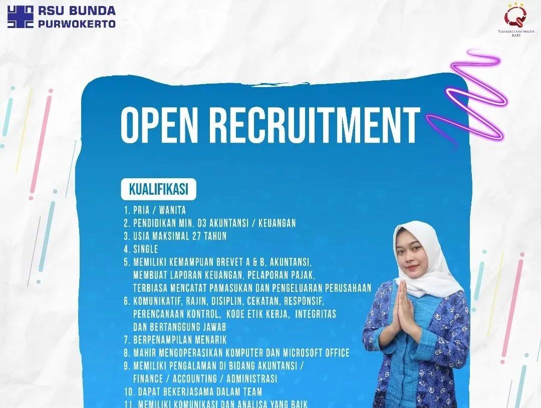 Lowongan Pekerjaan RSU Bunda Purwokerto