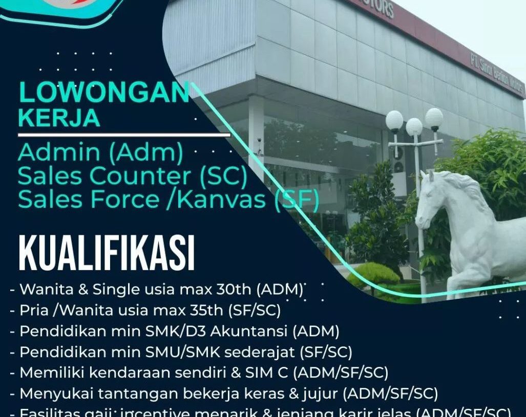Lowongan Pekerjaan PT Sinar Berlian Auto Graha Purwokerto