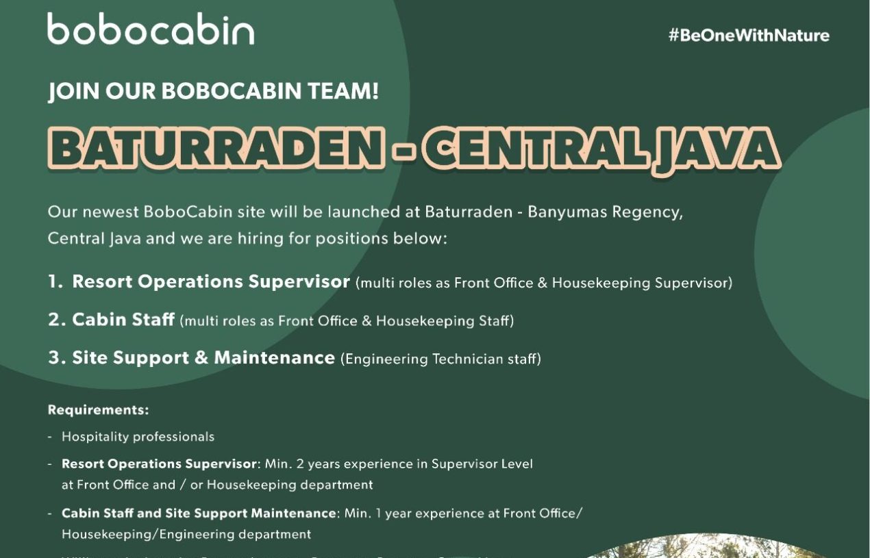 Lowongan Pekerjaan Bobocabin Baturraden