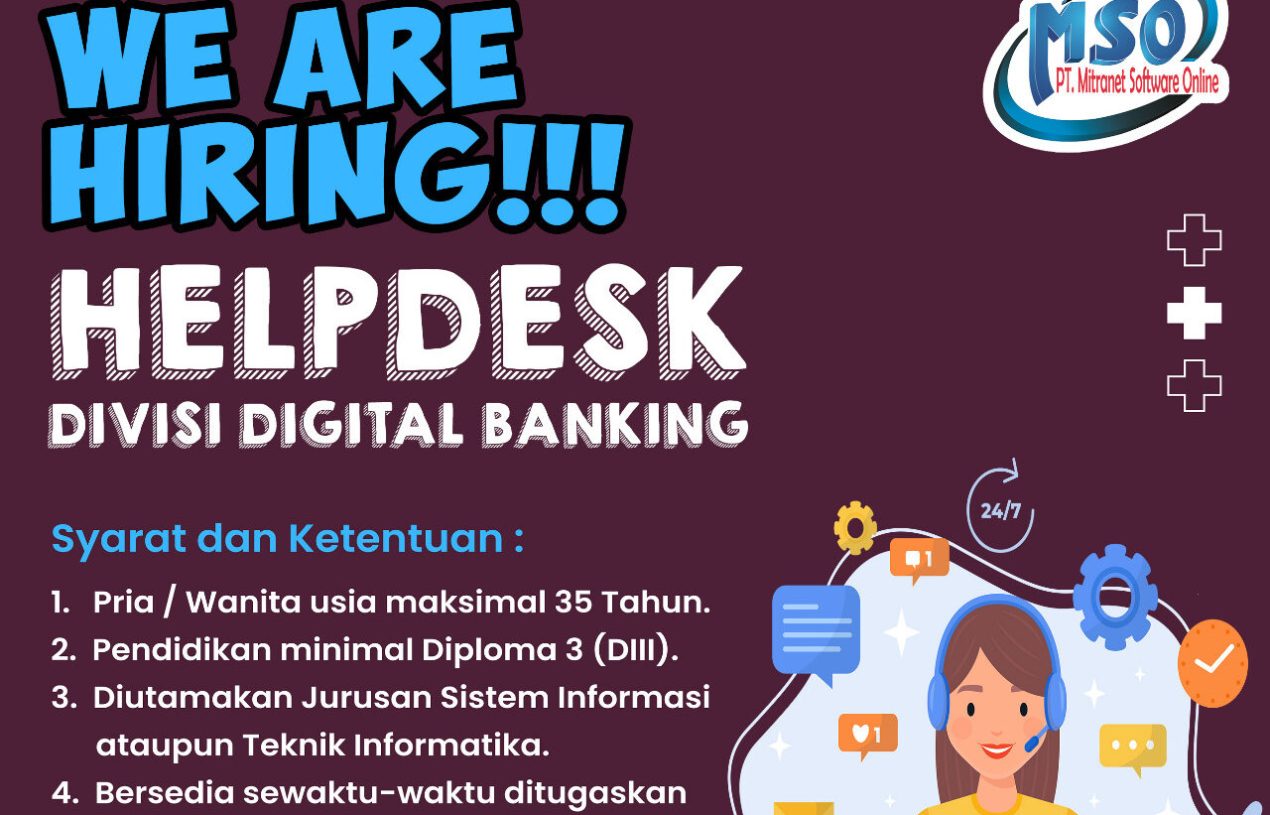 Lowongan Pekerjaan PT Mitranet Software Online