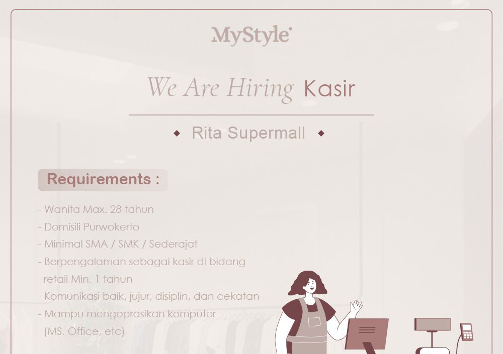 Lowongan Pekerjaan MyStyle Fashion Rita Supermall Purwokerto
