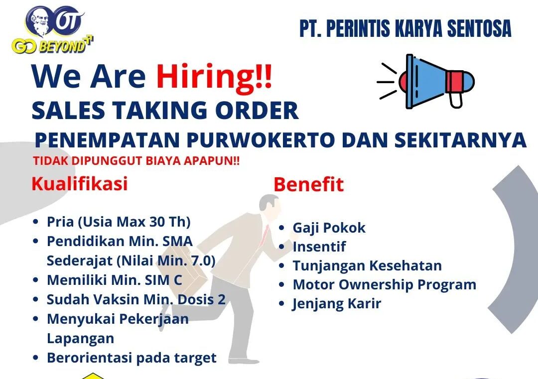 Lowongan Pekerjaan Pt Perintis Karya Sentosa Ot Group Loker Purwokerto 9963