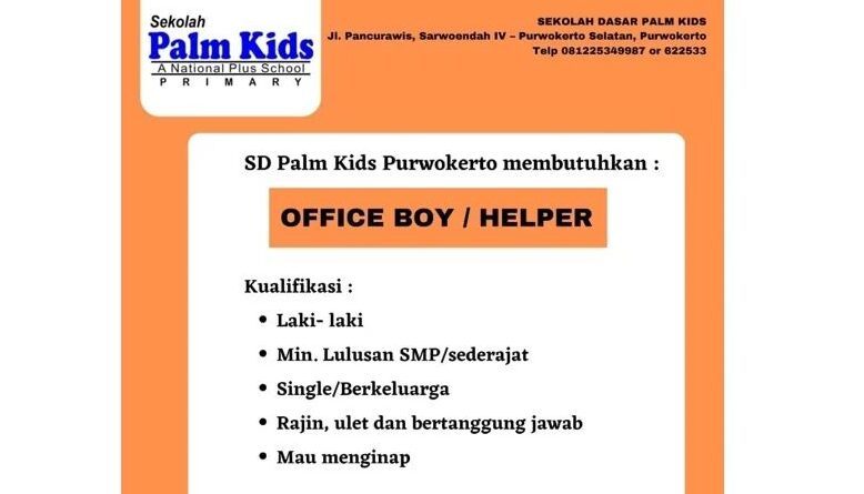 Lowongan Pekerjaan Palm Kids Purwokerto