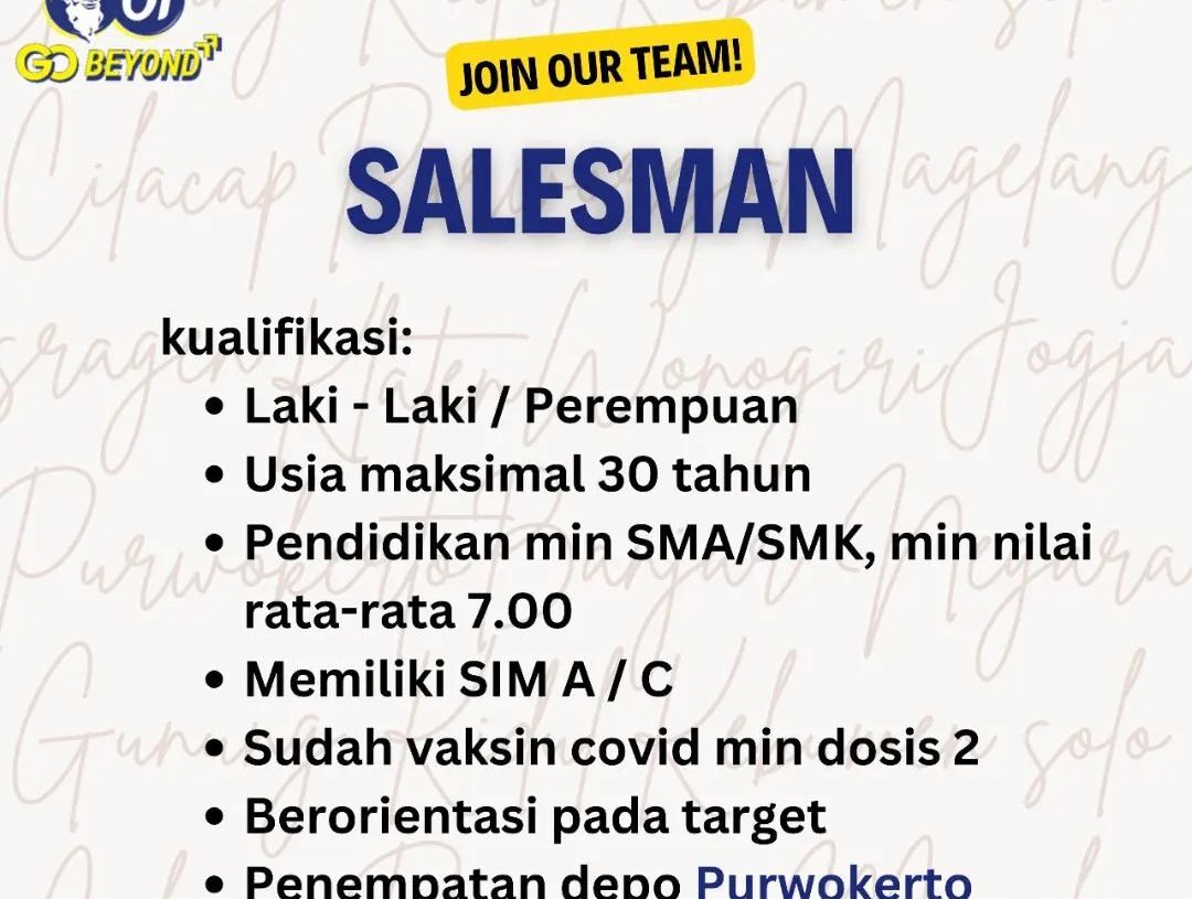 Lowongan Pekerjaan PT. Arta Boga Cemerlang
